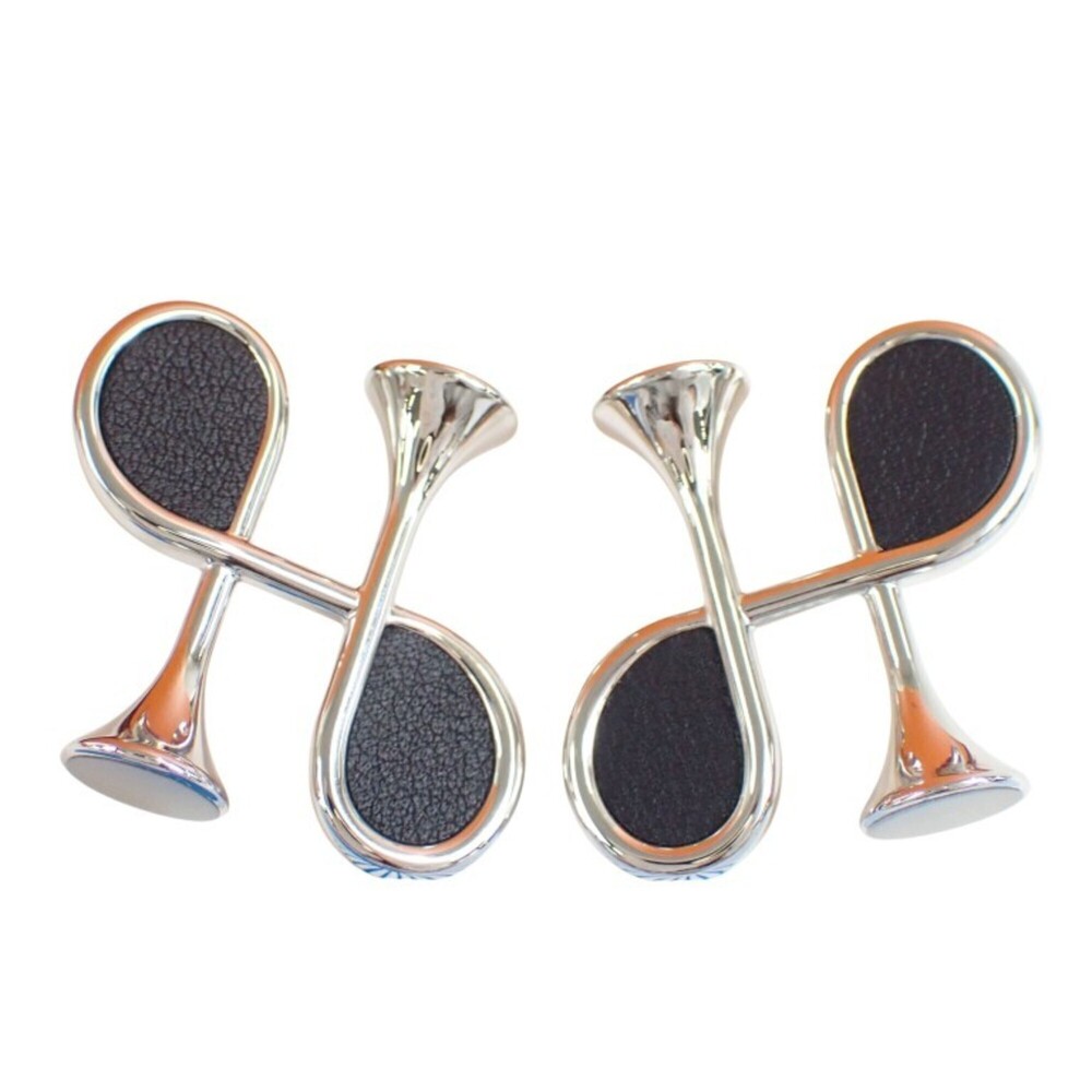 HERMES Silver Earrings
